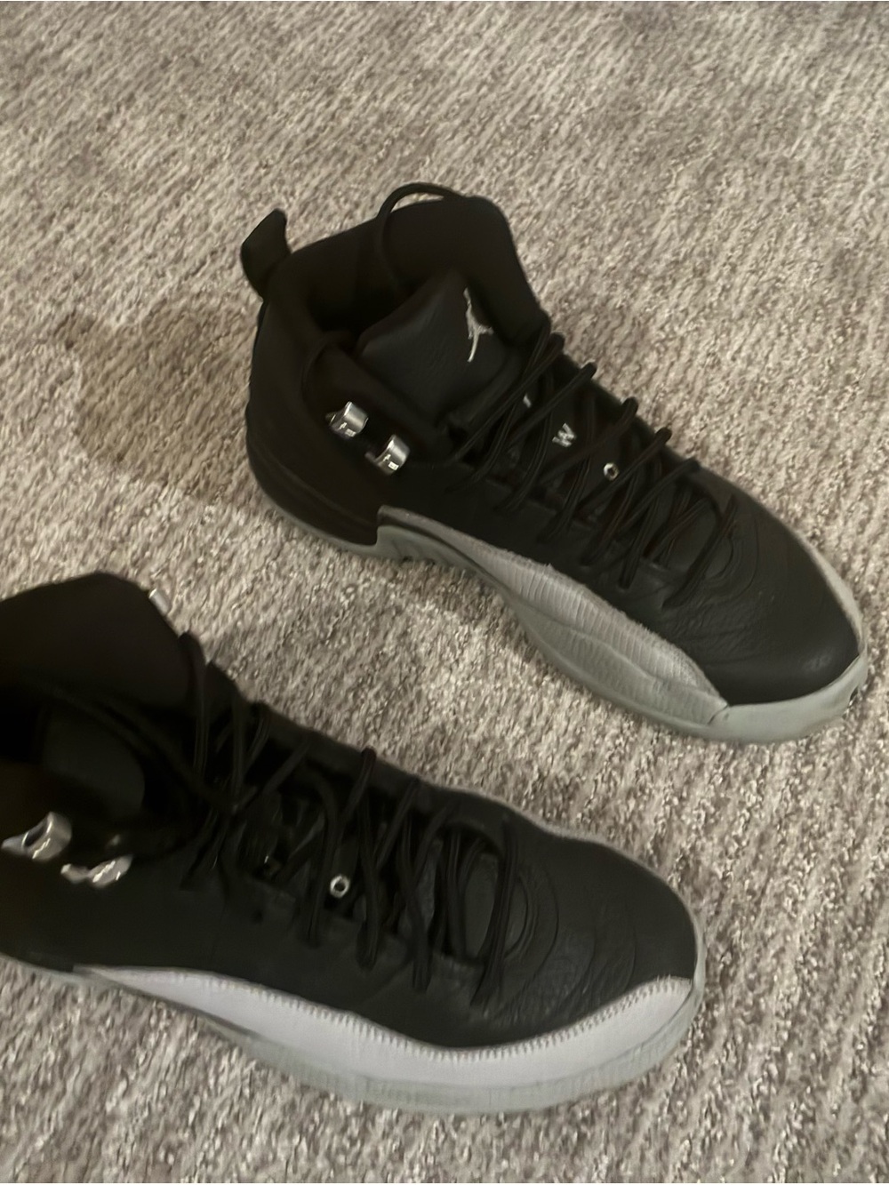 Jordan big boys 
Black and Gray High-Top Athletic Sneakers